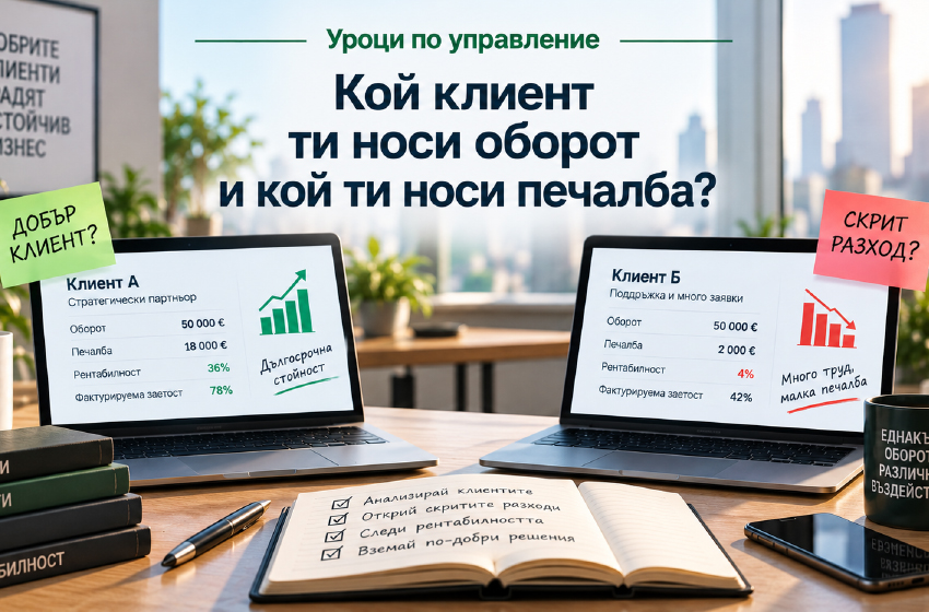  Кой клиент ти носи оборот и кой ти носи печалба?