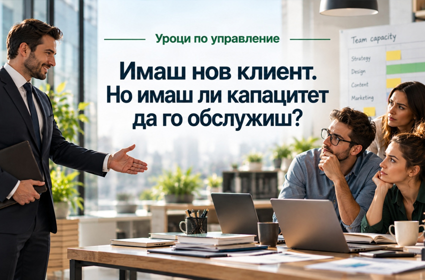  Имаш нов клиент. Но имаш ли капацитет да го обслужиш?